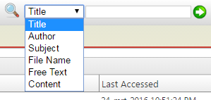 Screenshot of the Quick Search toolbar option